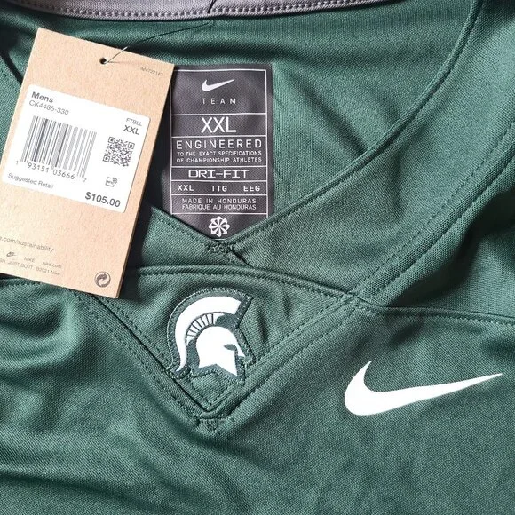 Nike Michigan State Spartans Football Dri-Fit Jersey Mens XXL - Picture 4 of 5